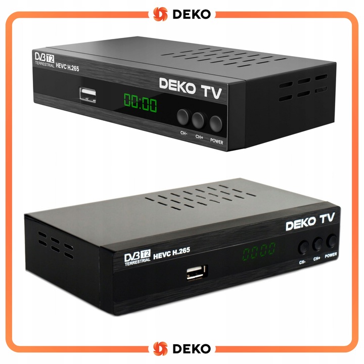 TUNER DEKODER DVBT2 DekoTV PRO Telewizji Naziemnej DVB-T2 HEVC H.265