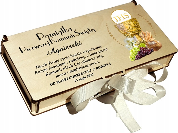 Pudełko na pieniądze prezent KOMUNIE ŚW pamiątka