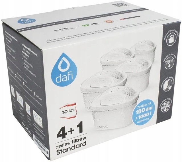 Filtr / Filtry Wkład Dafi Unimax do dzbanka filtrującego wodę | 5 szt.