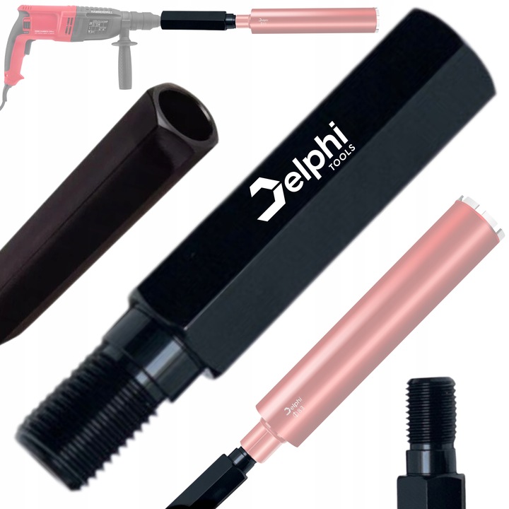 PRZEDŁUŻKA ADAPTER 20 CM 1.1/4" UNC WIERTŁO KORONOWE DIAMENTOWE