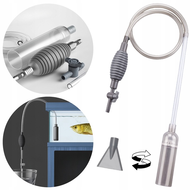 Odmulacz z pompką i zaworem DŁUGOŚĆ 1,7m - MOCNE CZYSZCZENIE ODMULANIE