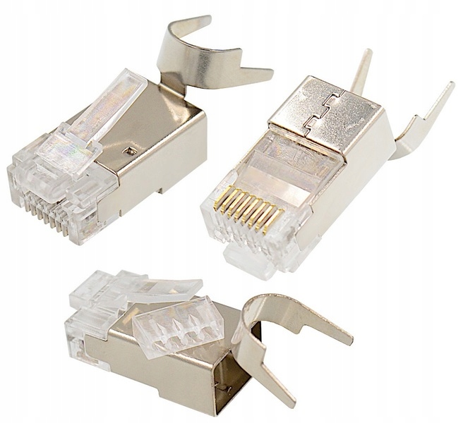 Wtyki RJ45 przelotowy kat 7 FTP pass through 10szt