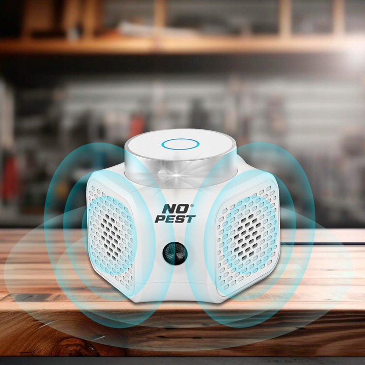 ULTRADŹWIĘKOWY ODSTRASZACZ KUN SZCZURÓW MYSZY GRYZONI NO PEST QUATTRO