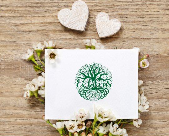 Exlibris pieczątka stempel 40mm PREZENT Ex libris