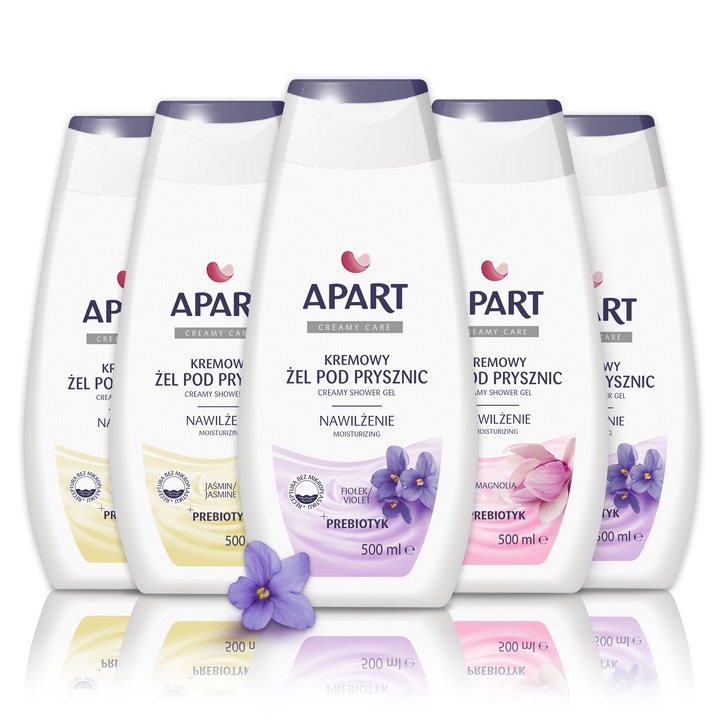 Apart Żel pod Prysznic Damski Vegan 96% Skł Pochodzenia Naturalnego 5x500ml