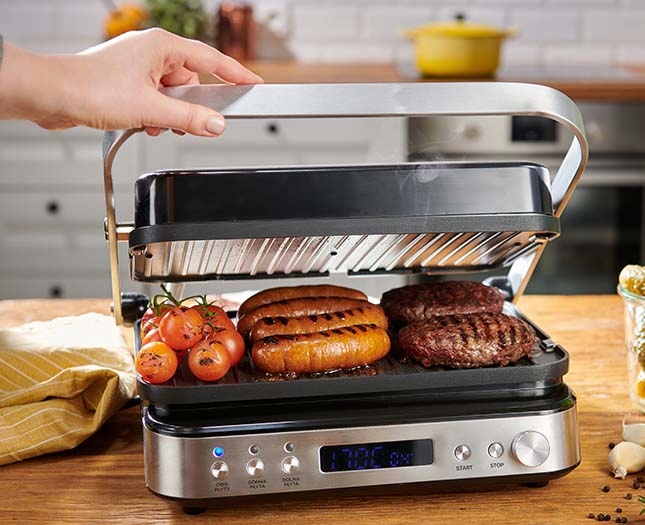 Grill kontaktowy elektryczny RAVEN EGE005 2000W płyty do gofrów