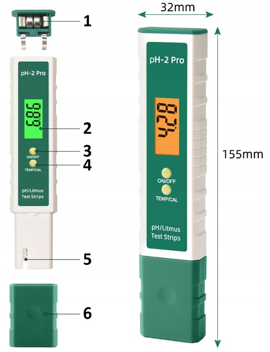 Miernik pH metr tester bufory wody autokalibracja