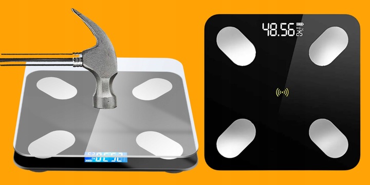 WAGA ŁAZIENKOWA BLUETOOTH SMART 25w1 180Kg ANALITYCZNA INTELIGENTNA +