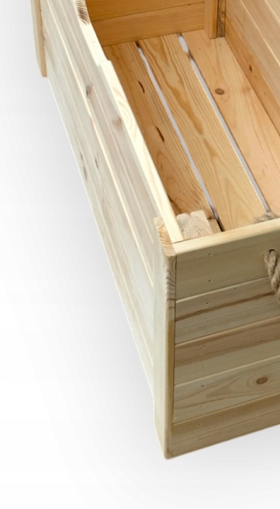 Skrzynia Kufer drewniany XL 80x37x40 ławka pojemnik ze schowkiem