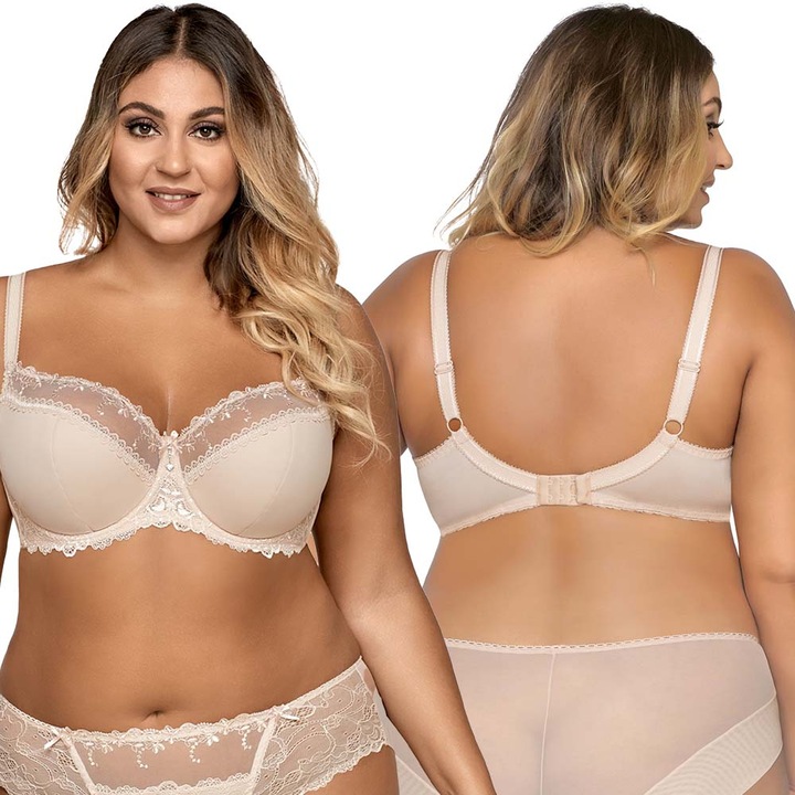 AVA stanik biustonosz wygodny półusztywniany AV-1030 SEMI-SOFT beżowy 75F b