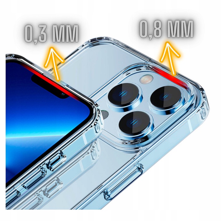 Etui I&G do iPhone 13 PRO | CLEAR Case Przezroczyste MOCNE + 2 x SZKŁO