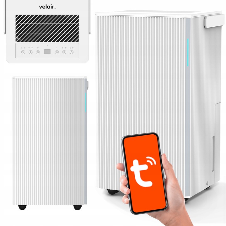 Osuszacz powietrza VELAIR LUMEA 12l/24h WiFi + TIMER pochłaniacz