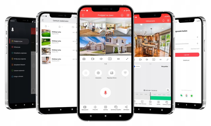 CYFROWY MONITORING 7 KAMER IP 5MPIX NA SKRĘTKĘ UTP PODGLĄD ONLINE DETEKCJA