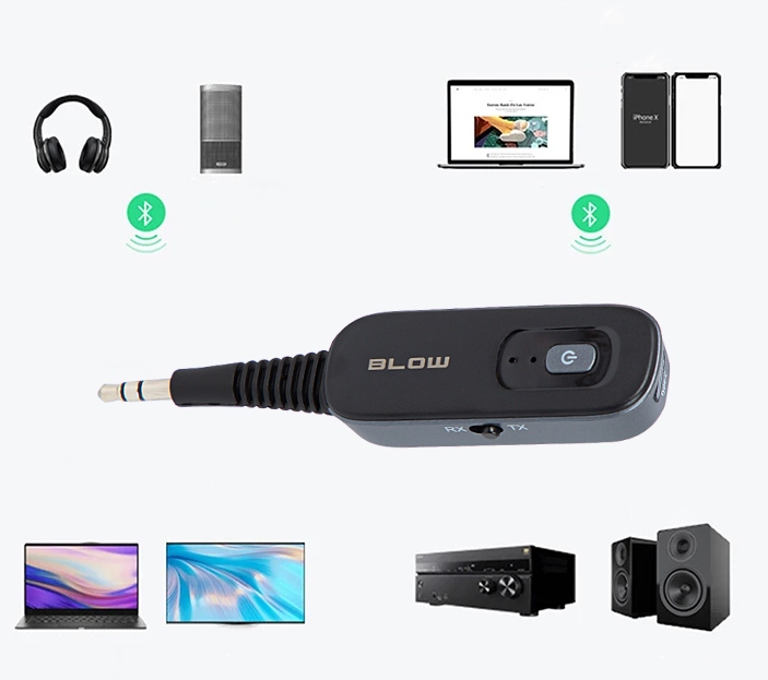 TRANSMITER ODBIORNIK NADAJNIK BLUETOOTH 2W1 AUX MINIJACK 3,5MM TX RX