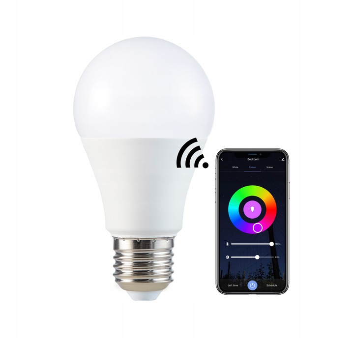EDO Żarówka LED E27 14W 1400lm RGB + WW-CW WiFi TUYA SMART Inteligetna