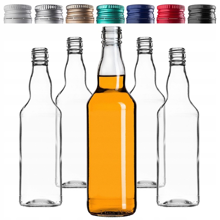 10 SZT BUTELKI MONOPOLOWE 500ML 0,5L Z ZAKRĘTKĄ NA BIMBER WÓDKĘ NALEWKI SOK