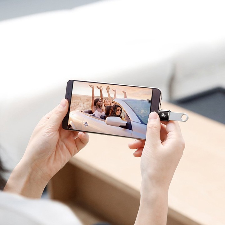 ADAPTER PRZEJŚCIÓWKA USB NA USB-C TYP C BASEUS OTG DO TELEFONU LAPTOPA 2SZT