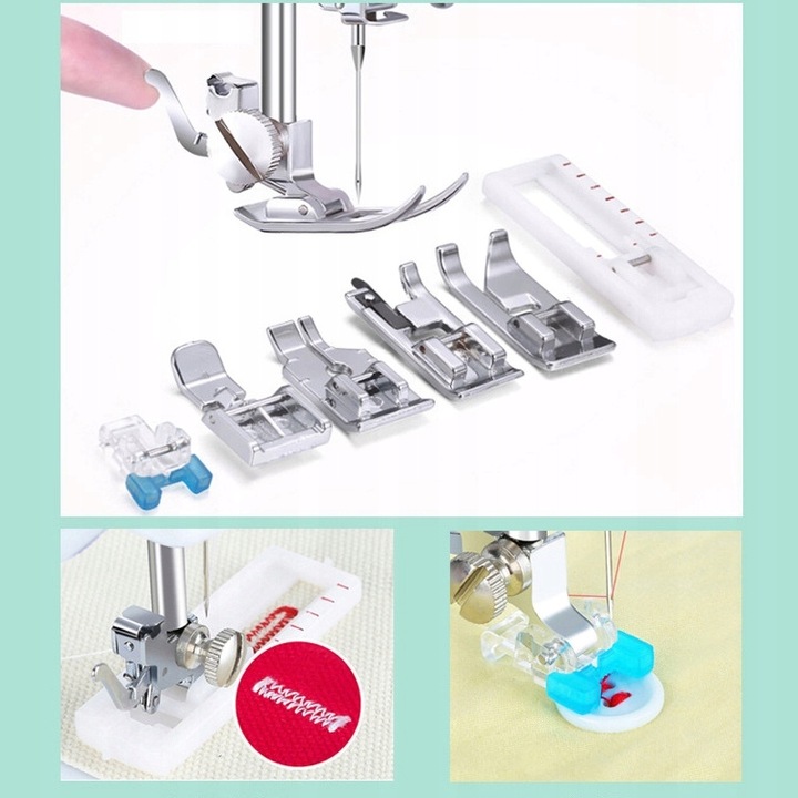 Domowa mini maszyna do szycia 12 ściegów z pedałem