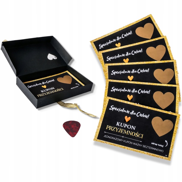 KUPONY PRZYJEMNOŚCI ZDRAPKI 12 sztuk DLA CHŁOPAKA DZIEWCZYNY WALENTYNKI