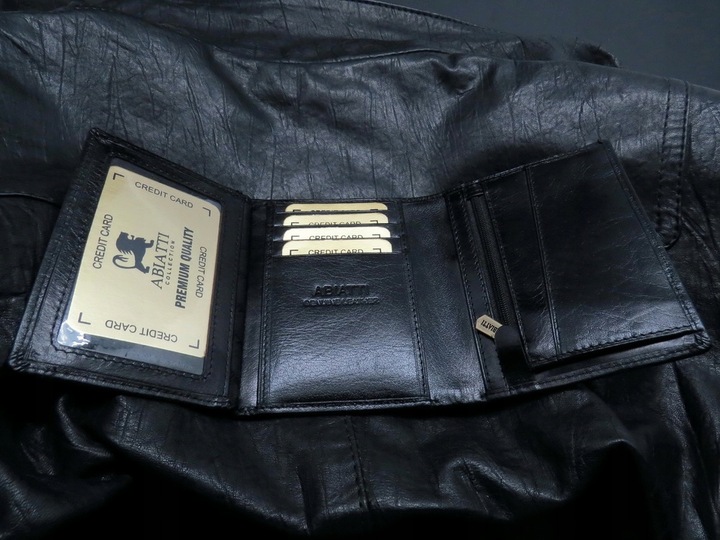 SKÓRZANY PORTFEL MĘSKI ABIATTI OCHRONA KART RFID !