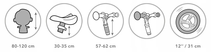 Rowerek biegowy Kidwell Rebel koła 12'' miętowy
