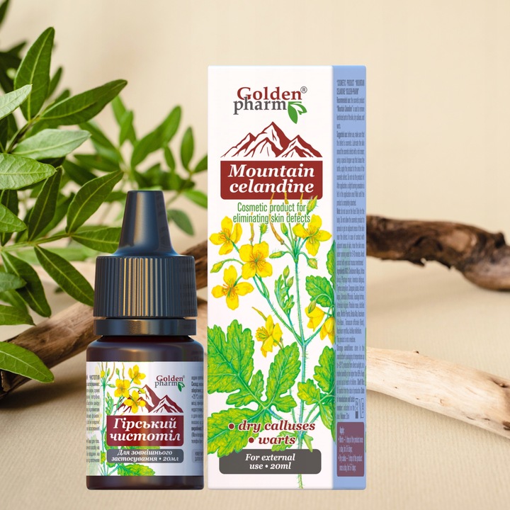 Glistnik Górski na Kurzajki Brodawki Modzele Jaskółcze Ziele Ekstrakt 20 ml