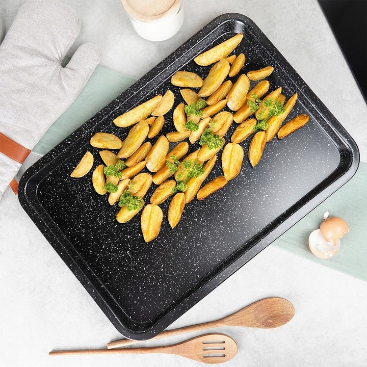 Forma GRANITOWA blacha do pieczenia ciastek warzyw piekarnika 46,5x32,5x2,5