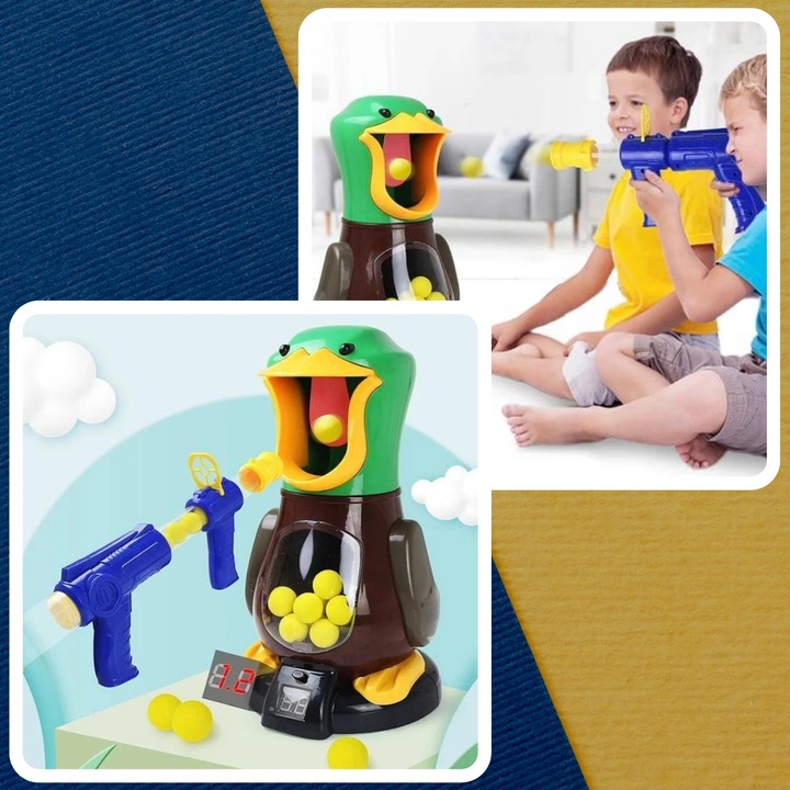 GŁODNA KACZKA STRZELANIE DO CELU PISTOLET ZABAWKOWY 2X GRA ZRĘCZNOŚCIOWA