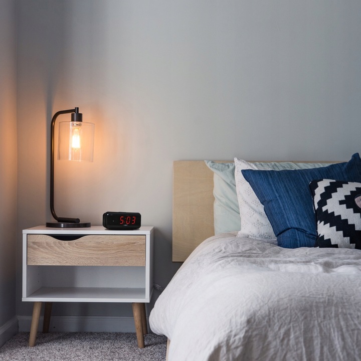 BUDZIK ZEGAR ELEKTRONICZNY SIECIOWY LED VST-738