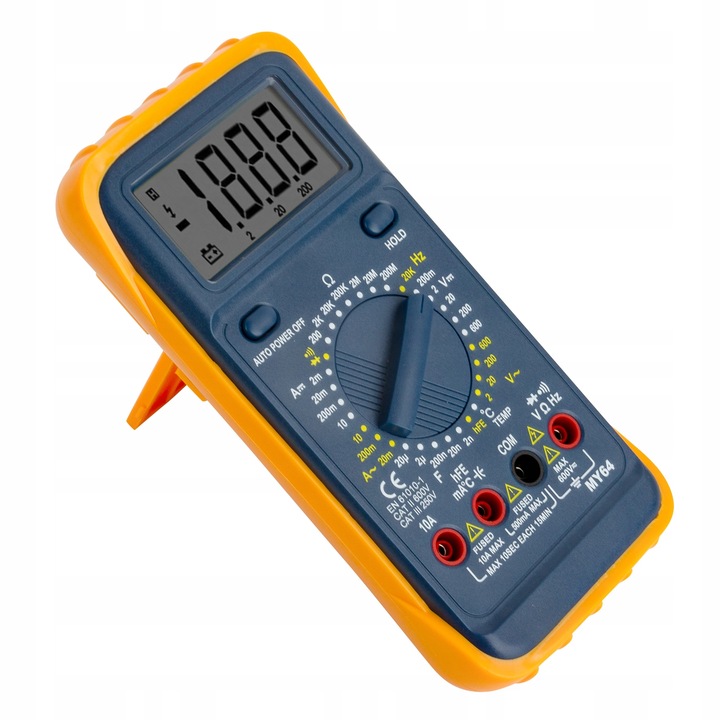 MULTIMETR MIERNIK CYFROWY PRĄDU LCD TEMPERATURY UNIWERSALNY TESTER