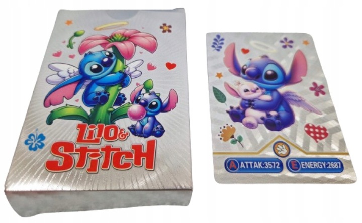 LILO I STITCH ZESTAW 4w1 ZŁOTE CZARNE SREBRNE TĘCZOWE / KOLOROWE 220 sztuk