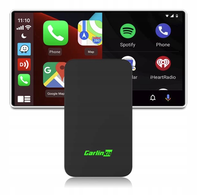 CARPLAY CARLINK 5.0 ADAPTER ANDROID AUTO APPLE BEZPRZEWODOWY MODUŁ CZARNY