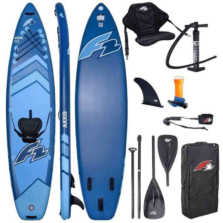 Deska pompowana SUP F2 Axxis 12'2" Navy Blue Combo Wiosło 2w1 Siedzisko