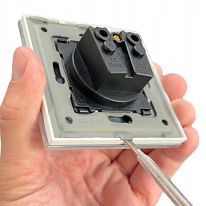 Gniazdko Podwójne Szklane Kontakt z Bolcem MIUUN