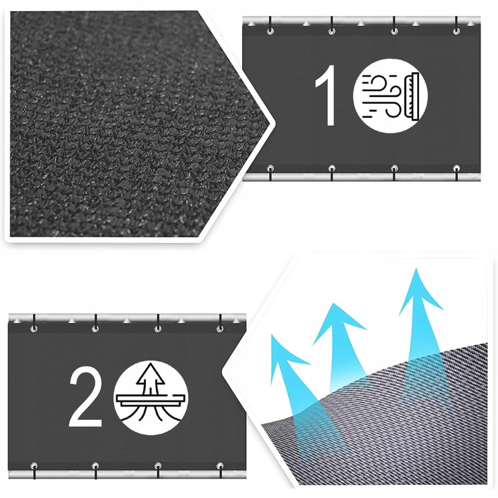 OSŁONA NA BALKON NA TARAS PŁOT MATA BALKONOWA 1x7m SOLIDNA +MOCOWANIE