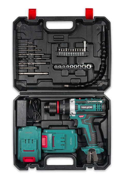 WIERTARKO WKRĘTARKA AKUMULATOROWA UDAROWA WIERTARKA 2xAKU METALOWA