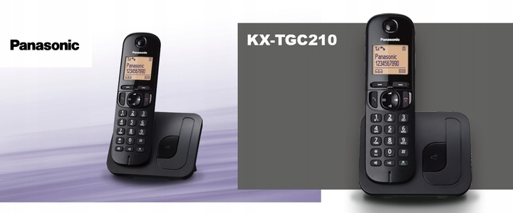 Panasonic KX-TGC210PDB Telefon bezprzewodowy czarny