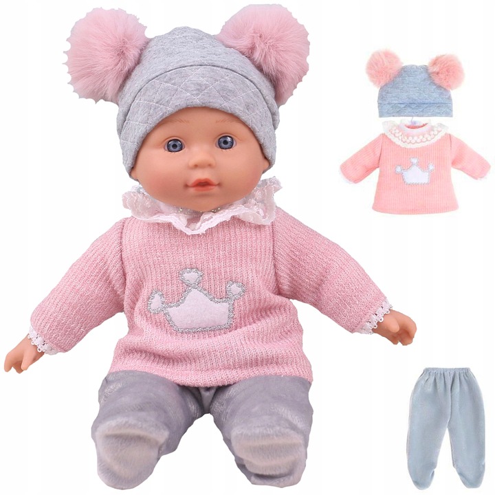 LALKA BOBAS INTERAKTYWNA 32CM ŚPIEWA MÓWI PO POLSKU I ANGIELSKU BAJKI EDUKA