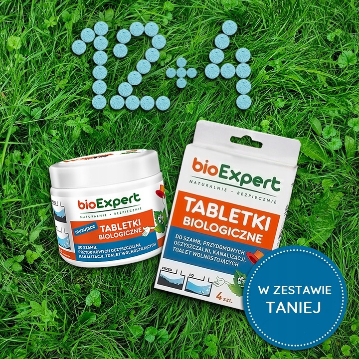 Bakterie do szamba i oczyszczalni Bio Tabletki musujące 12+4szt