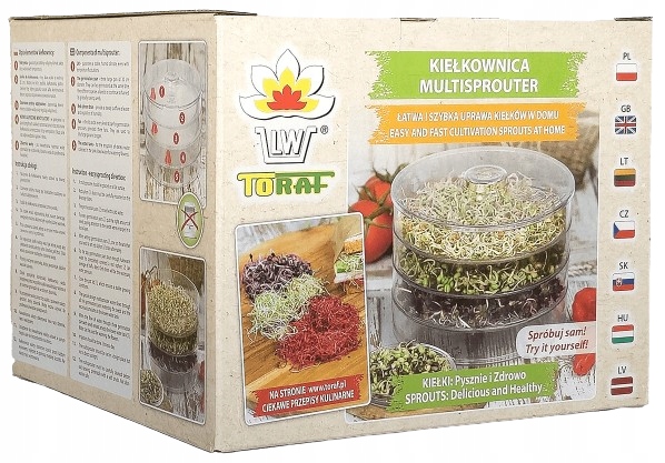 KIEŁKOWNICA 3 SZALKI + Nasiona na kiełki GRATIS!