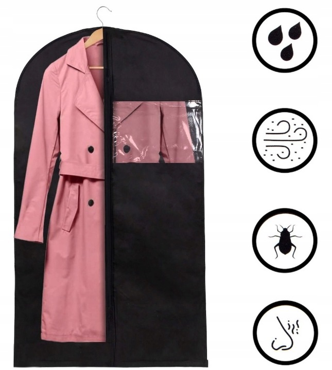 5 X DUŻY POKROWIEC NA UBRANIA SUKNIĘ SUKIENKĘ PŁASZCZ KURTKĘ 60X150
