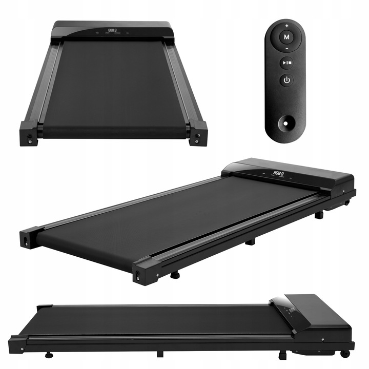 Bieżnia (Walking pad) VACO z wyświetlaczem LED i zdalnym sterowaniem.