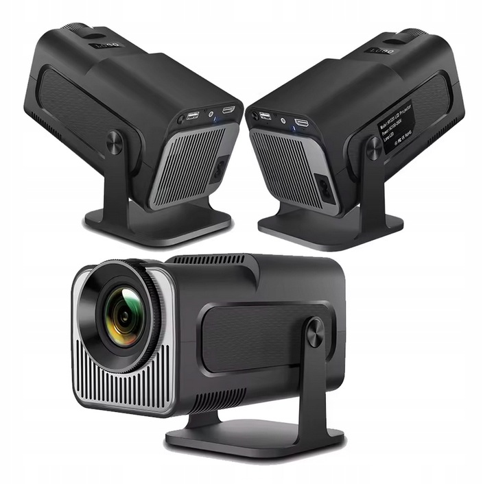 PROJEKTOR RZUTNIK ANDROID TV WIFI FULL HD PRZENOŚNY SMART GŁOŚNIK OBROTOWY