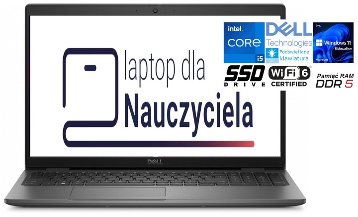 Laptop dla nauczyciela DELL Latitude 3550 i5-1335U DDR5 32GB SSD 512GB W11P