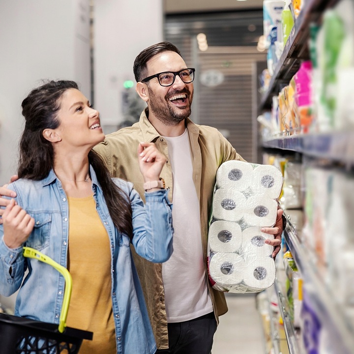 Biały Papier Toaletowy FluFFy 3 Warstwy 40 Rolek Ultra Miękki 4800 Listków