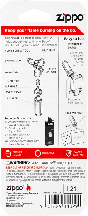 ZIPPO KANISTER NA BENZYNE