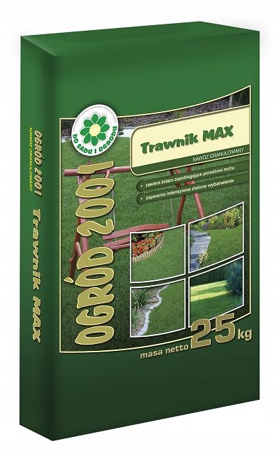Ogród 2001 Trawnik MAX 25kg MOCNY nawóz do trawy AZOT, REGENERATOR