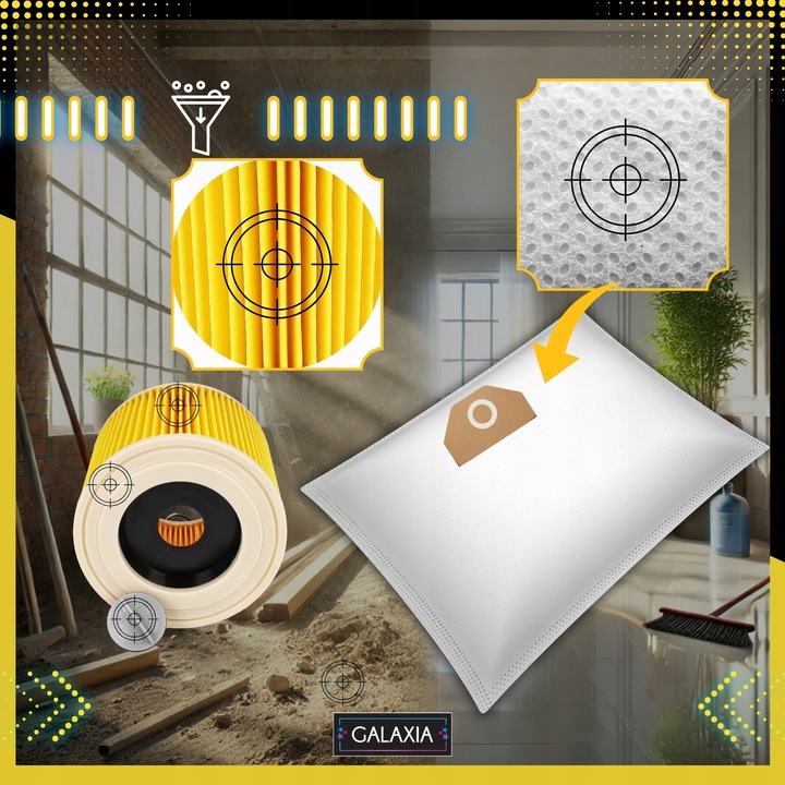 10x WORKI DO ODKURZACZA KARCHER WD3 WOREK WD 3 WD WD 6 SE 4001 Plus