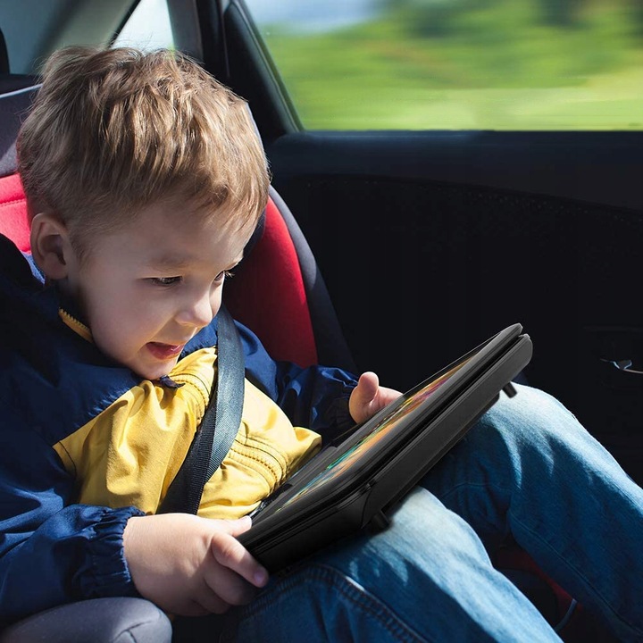 PRZENOŚNY SAMOCHODOWY ODTWARZACZ DVD 9'' LCD CZARNE 2000mAh Baterią