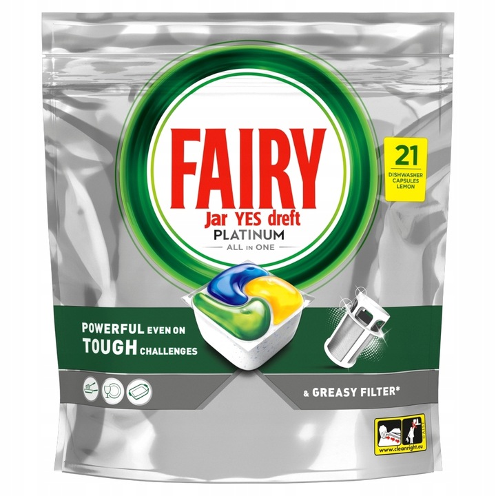 Kapsułki do zmywarki Fairy Platinum All in One 126szt. tabletki do zmywarki